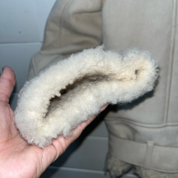 ZARA BASIC - Faux Shearling Biker Jacket M - Picture 7 of 16